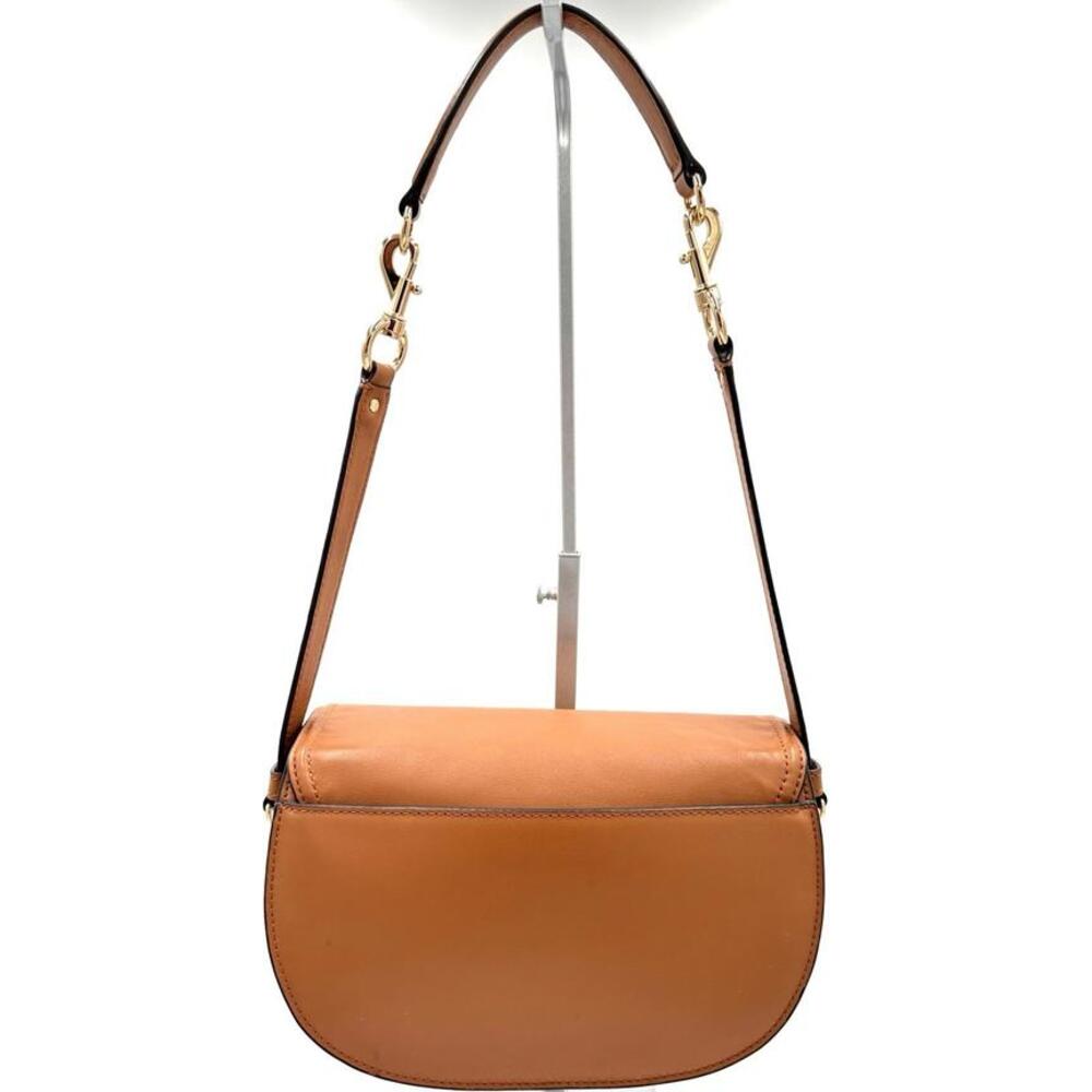 MICHAEL KORS Cary Medium Leather Saddle Bag Acorn Brown Great Fall Color NWT - Picture 5 of 9